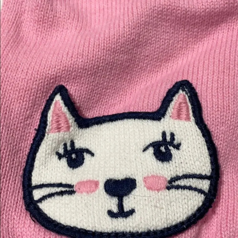 Gymboree 18-24 pink cat cardigan euc